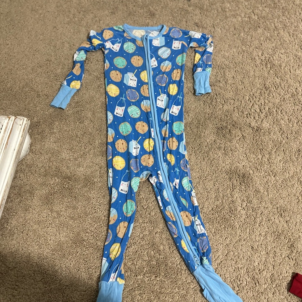 Little Sleepies Blue One Piece with Fun Print